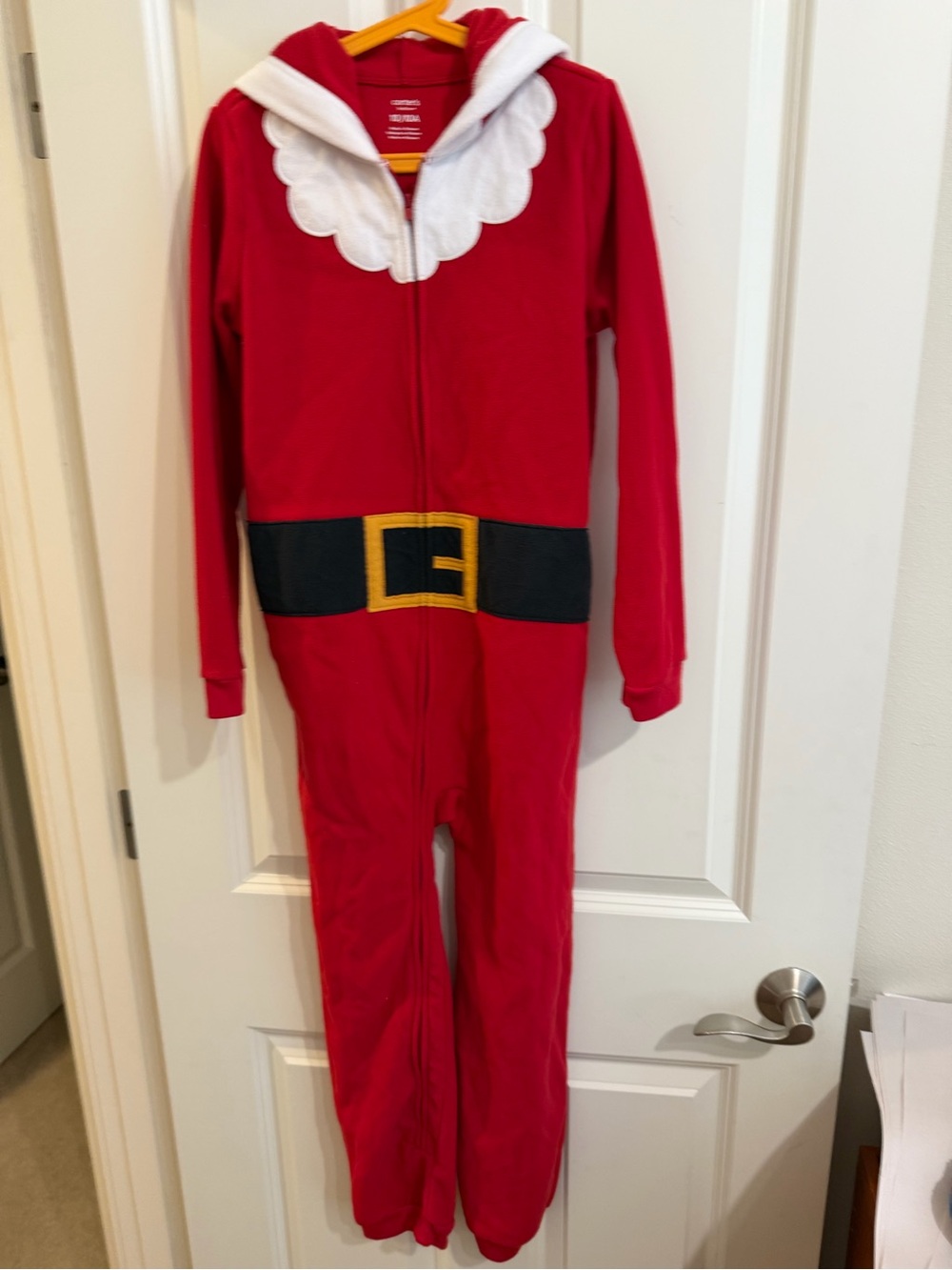 Kids one piece Santa pajamas size 10, Christmas, holiday